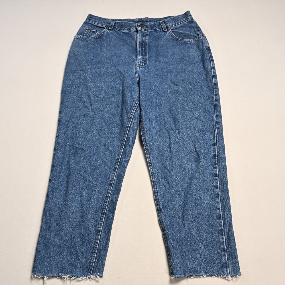 VTG Lee Jeans Womens 16M 90s High Rise Relaxed Taper Mom Jeans